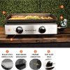 91rWaO_ugYL._AC_SL1500.jpg Blackstone 22″ Portable Tabletop Griddle – Dual Burner Flat Top Grill, 24,000 BTU Propane with Stainless Steel Faceplate & Rear Grease System