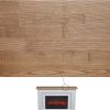 Real Flame Malie 68″ Electric Fireplace with Mantel & Remote Control