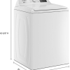 Whirlpool WTW4107SW 4.2 – 4.3 Cu. Ft Top Load Washer with 2-in-1 Removable Agitator, White
