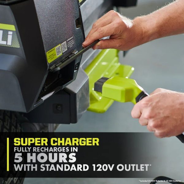 80V Max HP Lithium 54″ Brushless Electric Zero Turn Lawn Mower