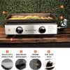 A1sXdWbEj-L._AC_SL1500.jpg Blackstone 22″ Portable Tabletop Griddle – Dual Burner Flat Top Grill, 24,000 BTU Propane with Stainless Steel Faceplate & Rear Grease System