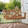 Backyard_Discovery_Front_Porch_Swing_2_443a0a9b-3419-49bb-ae73-1fe4cab2aba1.jpg Cedar Farmhouse Porch Swing Light Brown