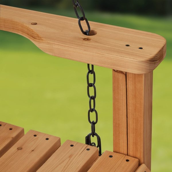 Backyard_Discovery_Front_Porch_Swing_3_b3b46b92-236c-4500-bb33-a571ae0f3d0b.jpg Cedar Farmhouse Porch Swing Light Brown