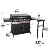Blackstone 36-in Culinary Cabinet Griddle with Side Table: Versatile Outdoor Cooking in Stainless Steel