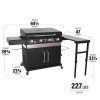 Blackstone 36-in Culinary Cabinet Griddle with Side Table: Versatile Outdoor Cooking in Stainless Steel