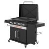 Blackstone 36-in Culinary Cabinet Griddle with Side Table: Versatile Outdoor Cooking in Stainless Steel