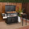Blackstone 36-in Culinary Cabinet Griddle with Side Table: Versatile Outdoor Cooking in Stainless Steel