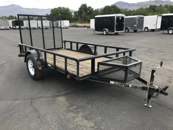 CO5.5X10GWPTLED_0_Co5.5X10Gwptled-102.jpg 5.5 X 10 Carry-On Utility Pipe Top w/ Mesh Tongue Box Trailer