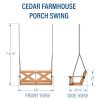 Cedar-Farmhouse-Pergola-Diagram.jpg Cedar Farmhouse Porch Swing Light Brown