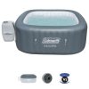 Coleman 6 – Person 114 – Jets Plastic Square Inflatable Hot Tub in Gray
