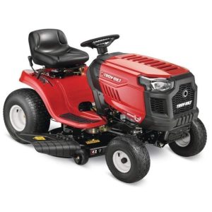 DDD-700x700-1.jpg Troy Bilt Bronco 42 in 19 HP Briggs & Stratton Automatic Drive Gas Riding Lawn Tractor with Mow in Reverse