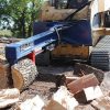 24 Ton Iron & Oak Upside Down Skid Steer Log Splitter Attachment (SMH2419)