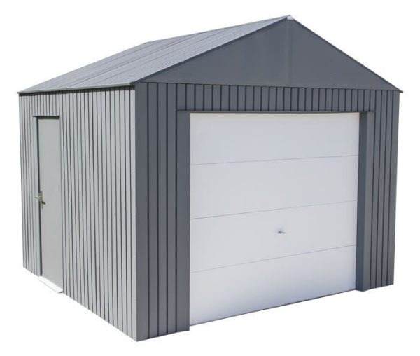 Sojag-12x10-Everest-Garage-Charcoal-GRC1210-1.jpg Sojag 12×10 Everest Steel Storage Garage Kit – Charcoal