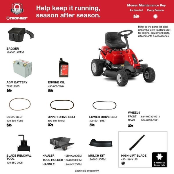 TB30B_parts.jpg TB30B Compact Riding Lawn Mower