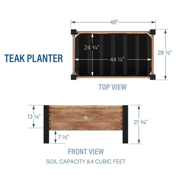 Teak-Planter-Diagram-INCHES-1-1.jpg Planter 100% Authentic Teak Wood