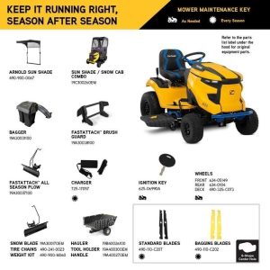 XT1_LT42e_parts.jpg The Cub Cadet Enduro Series XT1 LT42E 42-in. 56V MAX* Riding Lawn Mower