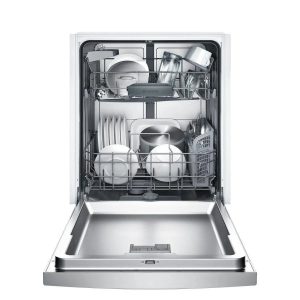 a1-25-1.jpg Bosch 100 Series PureDry 50-Decibel Front Control 24-in Built-In Dishwashers (Fingerprint-Resistant Stainless Steel) ENERGY STAR