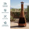 b2208f19-6163-4302-8a44-437368a95df4.33d17d0a26908465dd76d8febc653a37.jpg Sunnydaze 70″ Rust Patina Finish Steel Wood-Burning Chiminea with Spark Screen