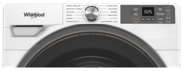 Whirlpool WFW5720RW 4.5 cu. ft. Smart Front Load Washer FreshFlow Vent System
