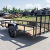5×12 Powder Coated Dovetail Utility Trailer 3500lb Axle