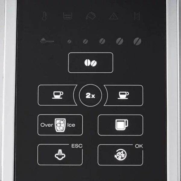 De’Longhi – Dinamica TrueBrew Over Ice Fully Automatic Coffee and Espresso Machine- Chrome and Black
