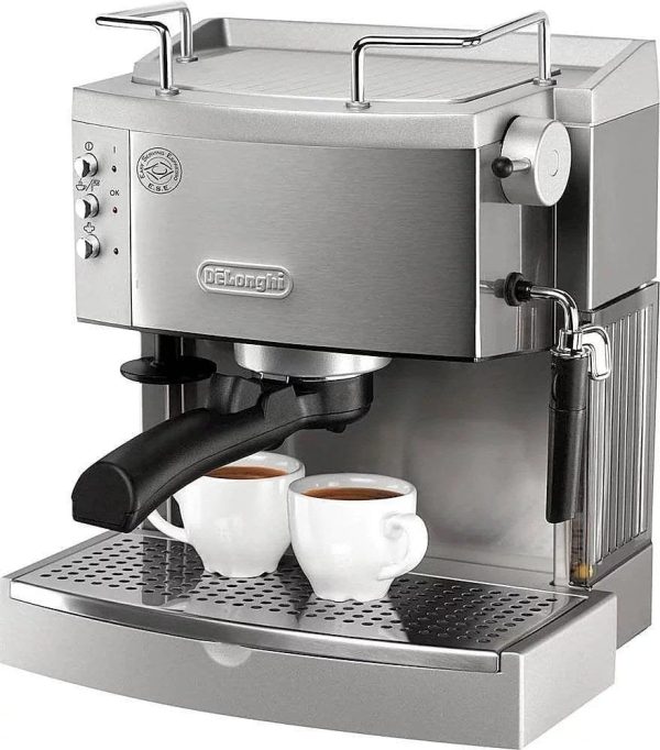 img-1299.jpg De’Longhi – Espresso Machine with 15 bars of pressure, Milk Frother and removable water tank – Stainless Steel