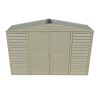 DuraMax 10.5ft x 2.75ft SidePro Vinyl Shed with Foundation Kit