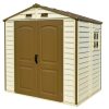 DuraMax 8ft x 6ft Storeall Vinyl Shed with Foundation Kit and window