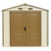 DuraMax 8ft x 6ft Storeall Vinyl Shed with Foundation Kit and window