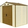 DuraMax 8ft x 6ft Storeall Vinyl Shed with Foundation Kit and window