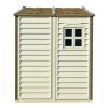 DuraMax 8ft x 6ft Storeall Vinyl Shed with Foundation Kit and window