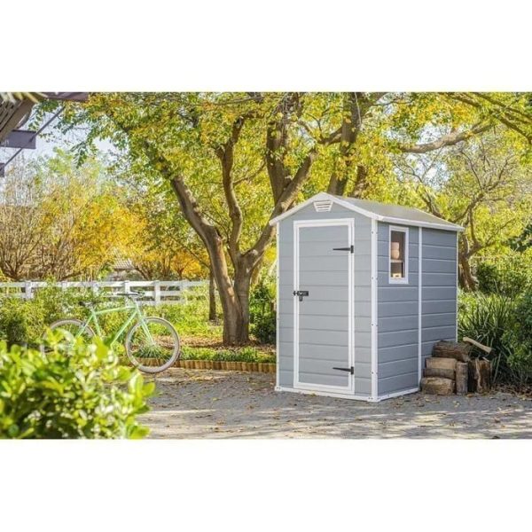 img-1853.jpg Keter Manor 4 ft. W x 6 ft. D Vertical Resin Outdoor Storage Shed Ideal For Patio Installation Included