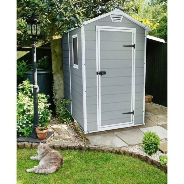 img-1854.jpg Keter Manor 4 ft. W x 6 ft. D Vertical Resin Outdoor Storage Shed Ideal For Patio Installation Included