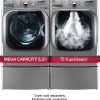 LG – 5.2 Cu. Ft. High Efficiency Front-Load Washer with Steam and TurboWash Technology – Graphite steel