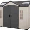 img-2146.jpg Lifetime 10′ x 8′ Outdoor Storage Shed with Carriage Doors Foundation and Installation Included.