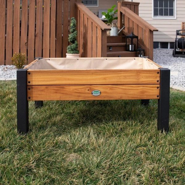 Raised planter 100% authentic teak wood