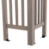 SummerCove 10 ft. x 14 ft. Light Gray Cedar Frame Arched Pergola with Shelves