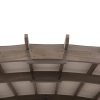 SummerCove 10 ft. x 14 ft. Light Gray Cedar Frame Arched Pergola with Shelves