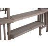 SummerCove 10 ft. x 14 ft. Light Gray Cedar Frame Arched Pergola with Shelves
