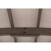 SummerCove 10 ft. x 14 ft. Light Gray Cedar Frame Arched Pergola with Shelves