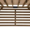 SummerCove 11 ft. x 10 ft. Tan Cedar Frame Wood Pergola with Adjustable Canopy