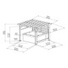 SummerCove 11 ft. x 10 ft. Tan Cedar Frame Wood Pergola with Adjustable Canopy