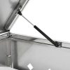 vidaXL Triple Wheelie Bin Shed 63.4 gal Stainless