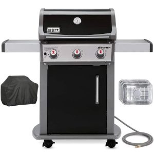 img-3011.jpg Weber 47510001 Spirit E-310 3-Burner Natural GAS Black Bundle with Generic Grill Cover Barbecue Drip Pans Set of 3