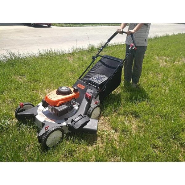 img-385.jpg 26 in. 208 cc Gas Walk Behind 3-In-1 Wide Area Self Propelled Lawn Mower, Rear Wheel Drive with Blade Brake Clutch