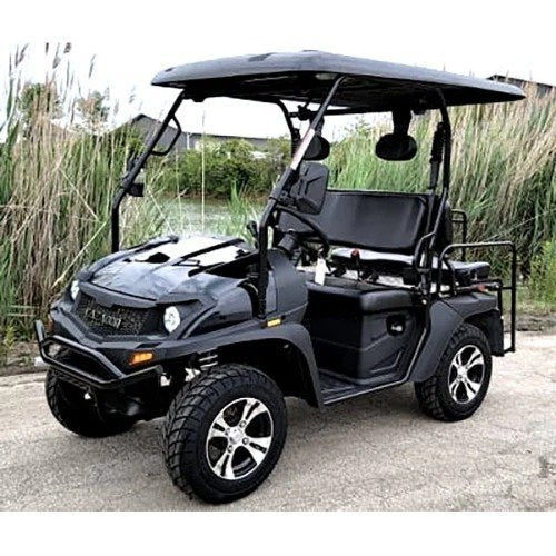 imgi_315_Bighorn-200-Black_a_500x_407be39c-1d89-4a02-96e4-429cdd44615f.jpg Linhai Big Hammer 200 GVX 200cc Gas Powered Side-by-Side Utility Cart with Custom Rims & Tires