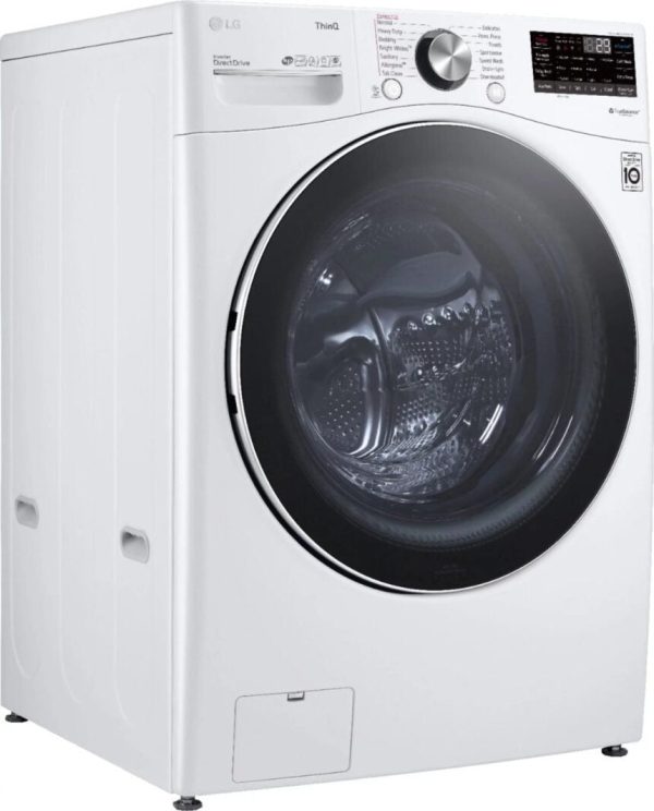 ljl.jpg LG – 5.0 Cu. Ft. High-Efficiency Stackable Smart Front Load Washer with Steam and Built-In Intelligence – White