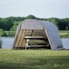 n3-18-1.jpg ShelterCoat Custom Round Wind and Snow Rated Shelter, 12 ft. x 20 ft. x 8 ft. Standard PE 9 oz. Grays