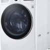 oiuoi.jpg LG – 5.0 Cu. Ft. High-Efficiency Stackable Smart Front Load Washer with Steam and Built-In Intelligence – White