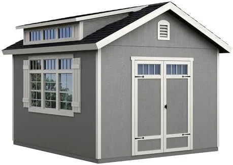 s1-21-1.jpg Handy Home Products Windemere 10×12 Do-it-Yourself Wooden Storage Shed with Floor, Beiges